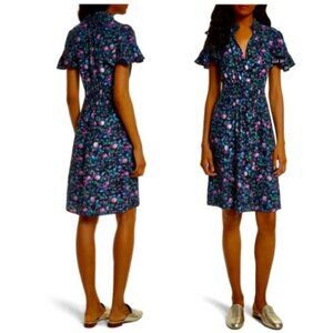 REBECCA TAYLOR Ruby FLORAL Hammered SILK Mini Dress -RET:$300 ~So pretty. LOOK!